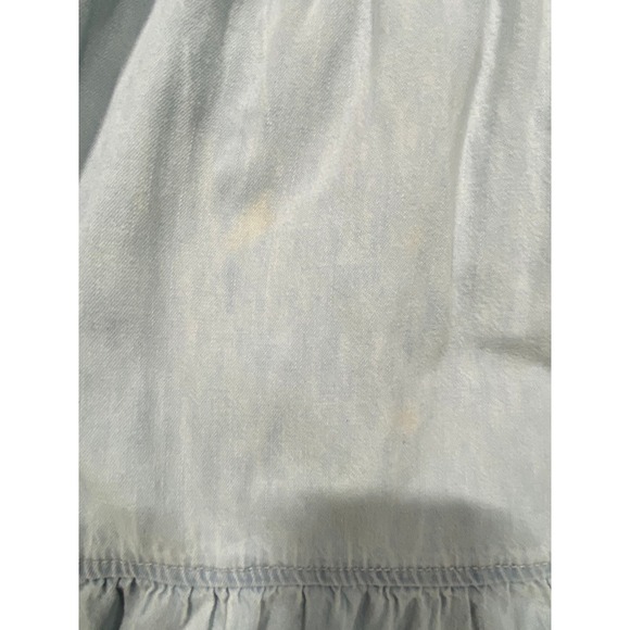 Free People We The Free Tiered Wide Leg Denim Pants Light Wash Blue Womens 6 - Picture 11 of 16